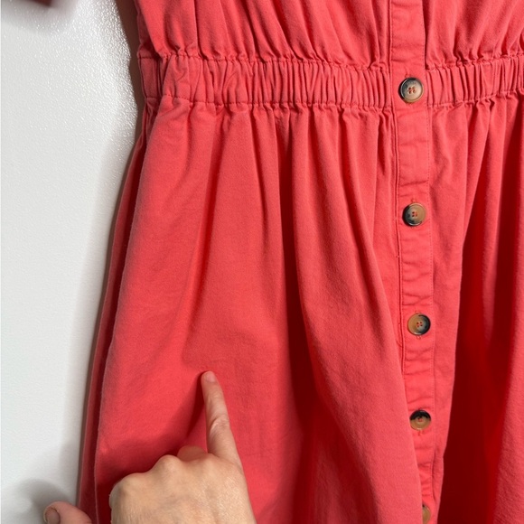 ba&sh - Lincoln Dress - Coral Button-Up mini dress - Picture 8 of 12